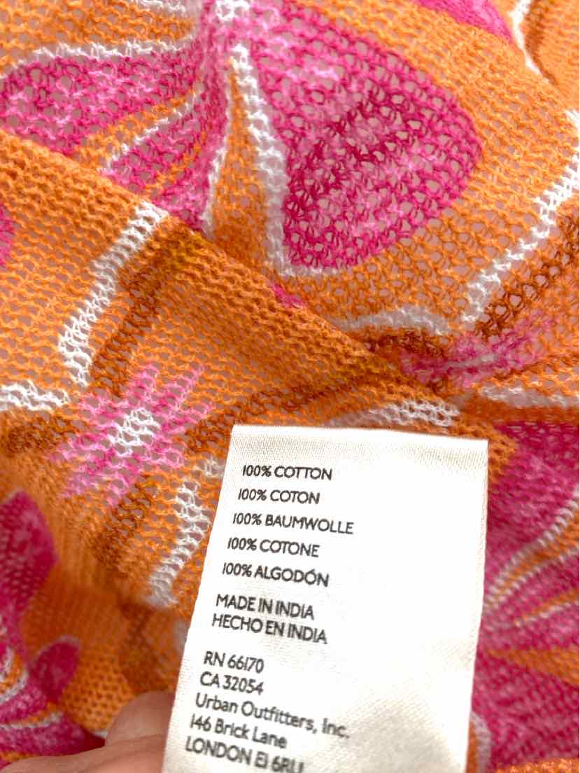 Size S FREE PEOPLE ORANGE PRINT Shirt