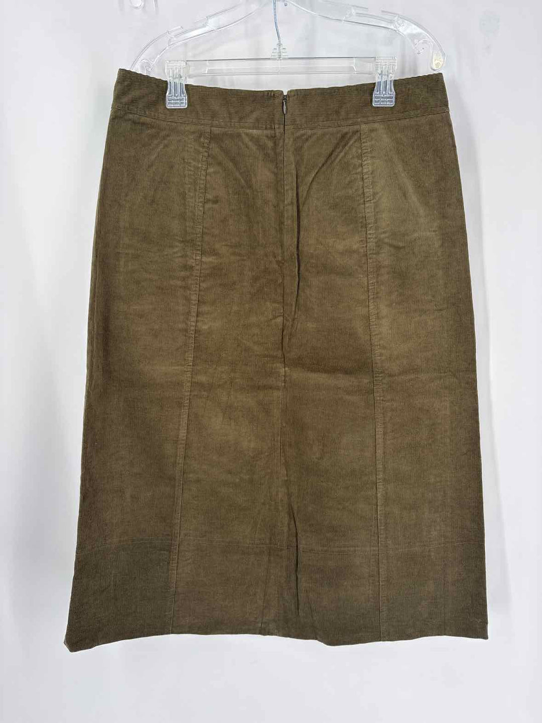 Size 12 Talbots Olive Corduroy Skirt