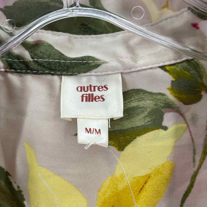 Size M Beige Sateen Shirt