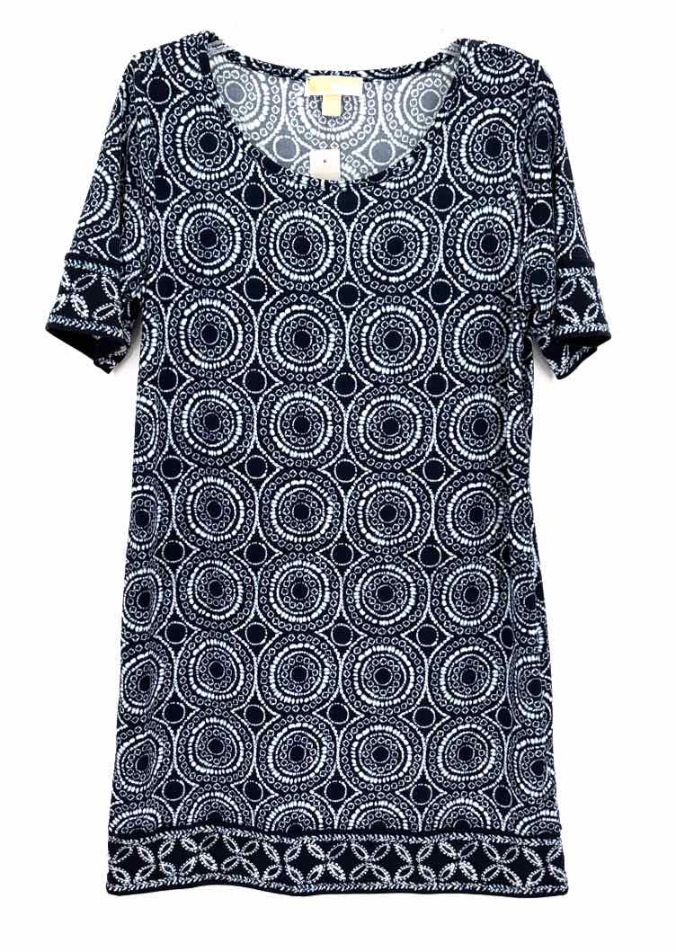 Size L Michael Kors Navy Print Dress
