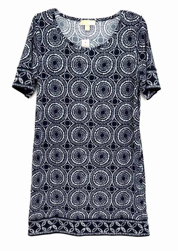 Size L Michael Kors Navy Print Dress