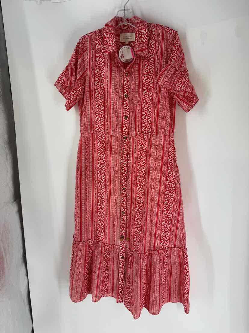 Size S PRINTFRESH Red Print Dress