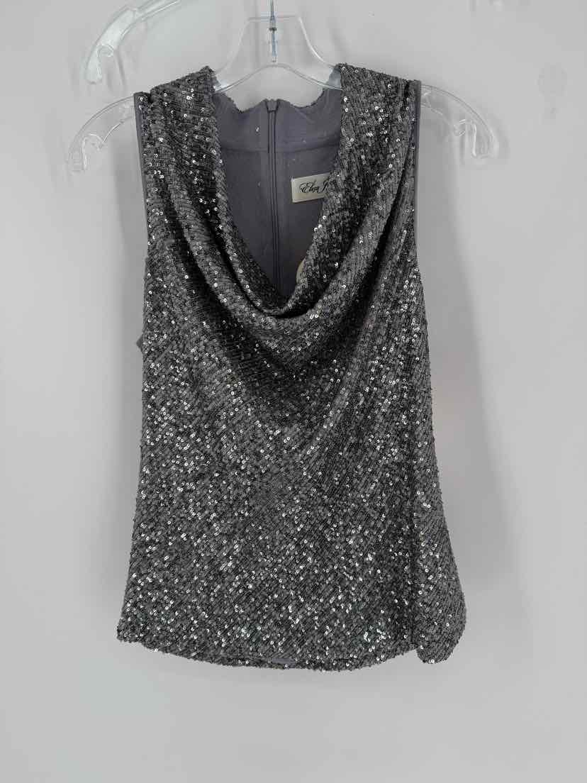 Size 10 ELIZA J Silver Shirt