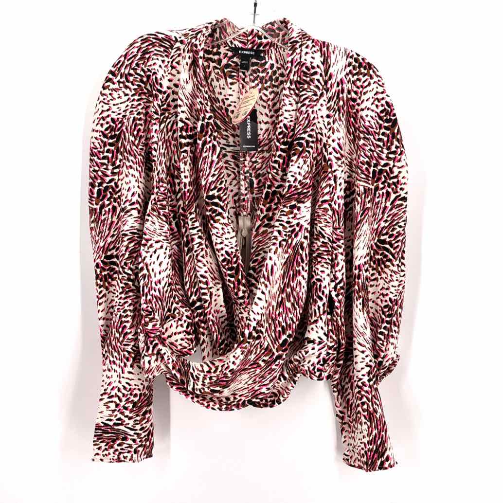 Size L EXPRESS Multi-Color Shirt