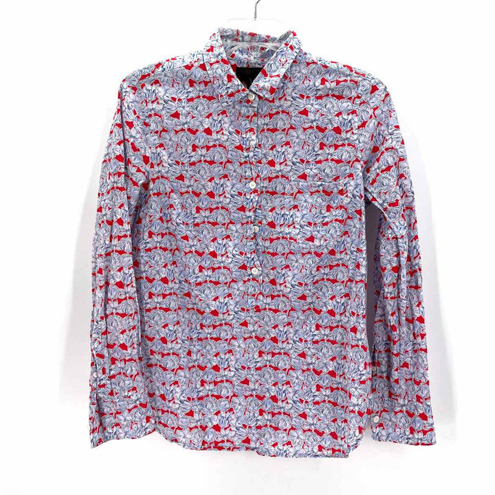 Size 6 J Crew Multi-Color Shirt