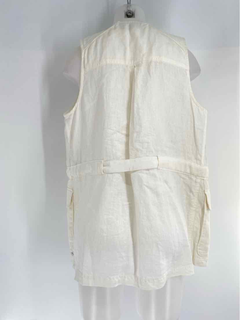 Size M Athleta Ivory Linen Vest