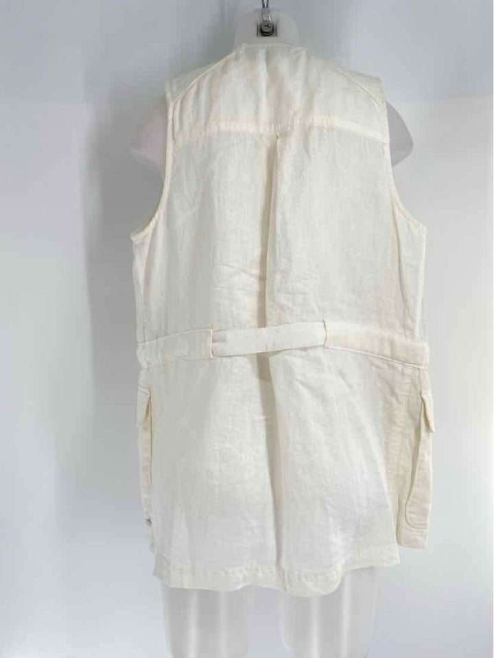 Size M Athleta Ivory Linen Vest