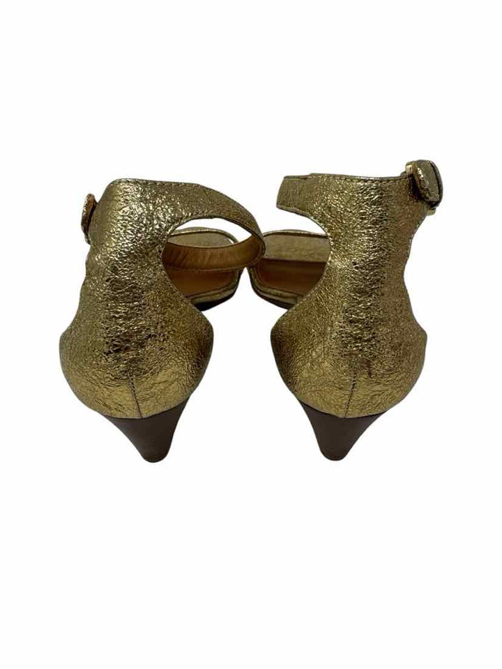 Shoe Size 8 Tory Burch Gold Leather Sandals