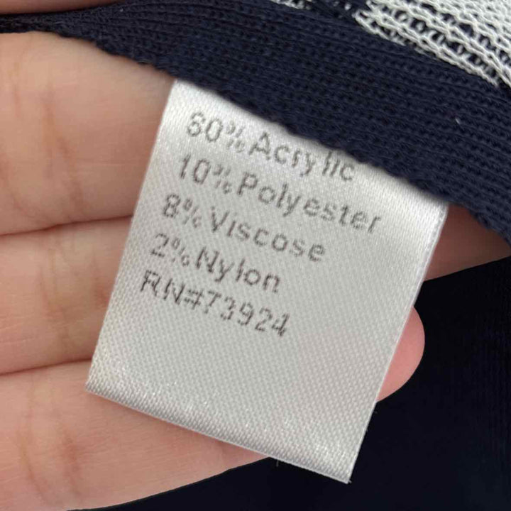 Size XL MING WANG Navy Knit Sweater