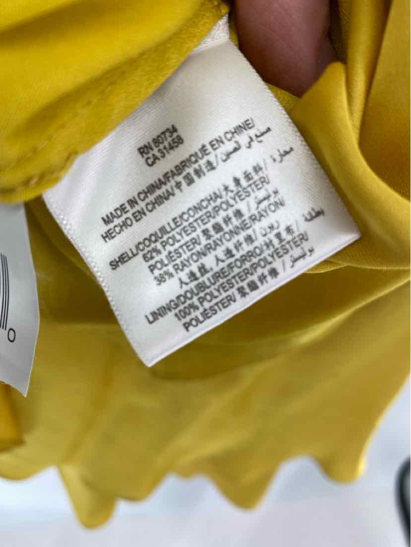 Size 4 BCBG Yellow Dress