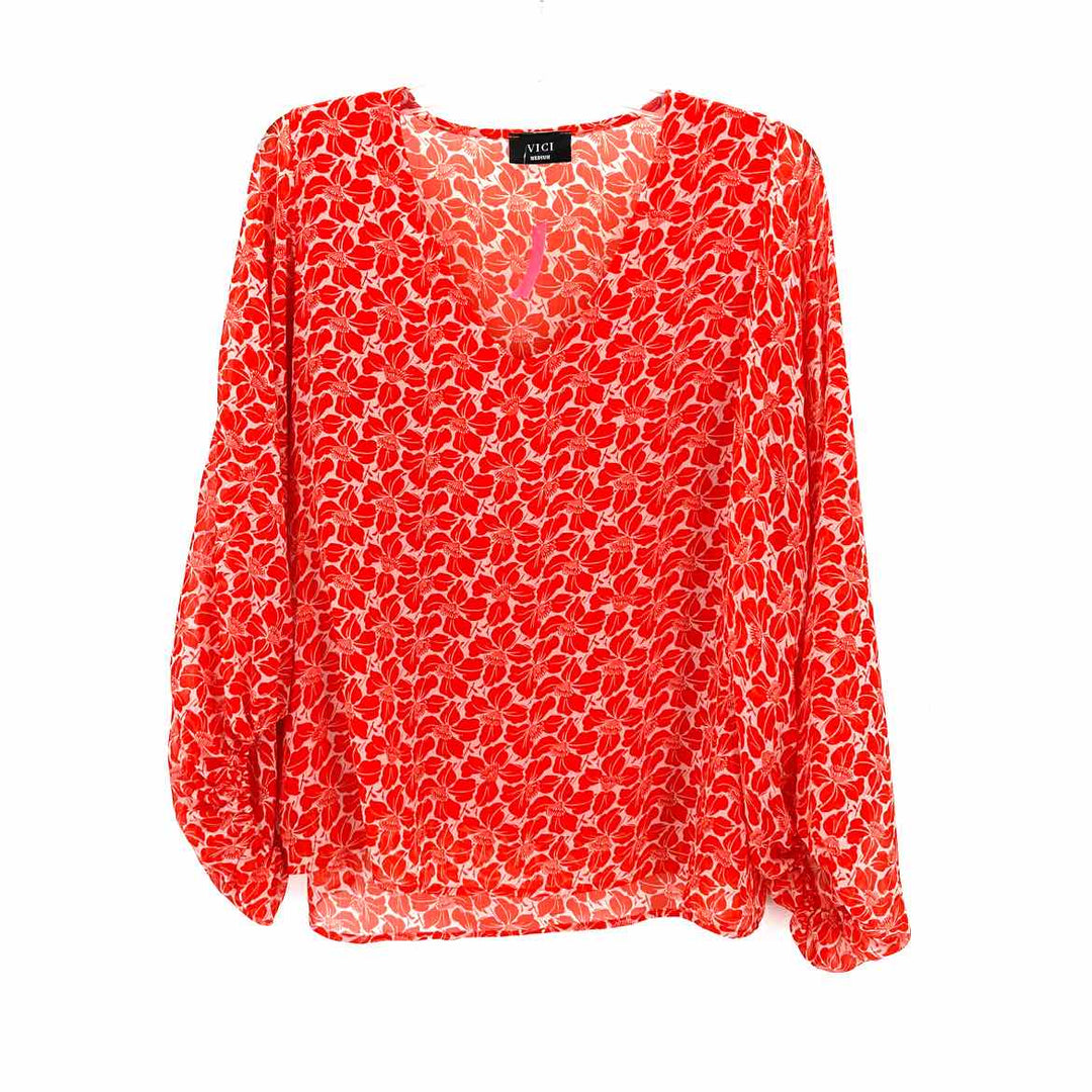 Size M VICI Red Print Shirt