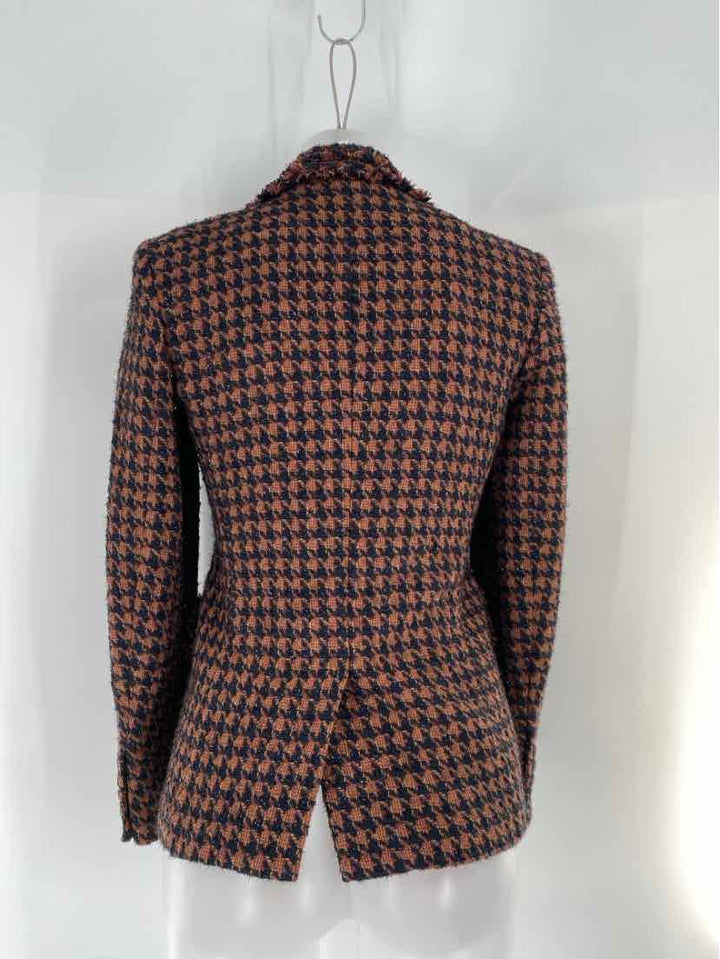 Size 2 VERONICA BEARD Brown Tweed Luxury - Blazer