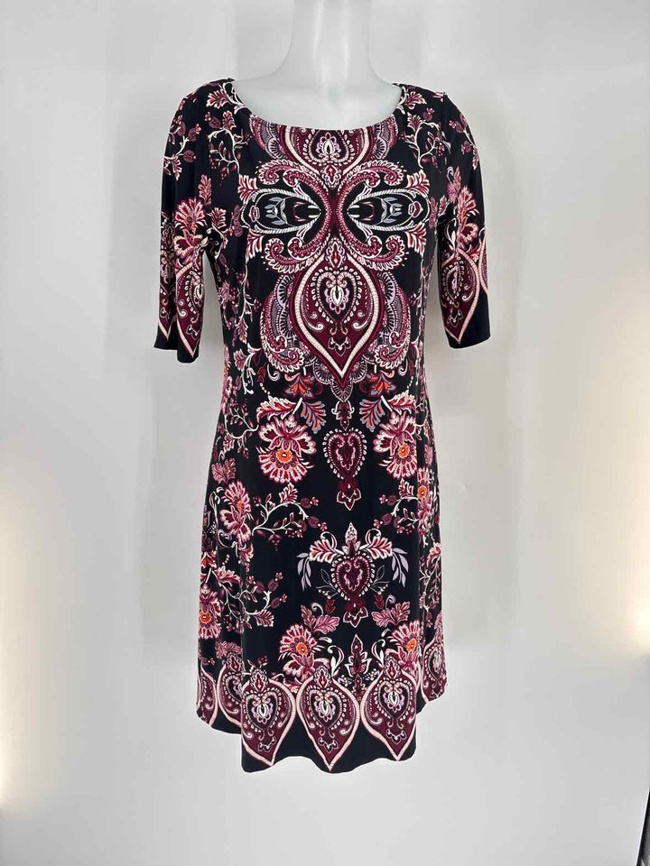 Size 8 Black Print Dress