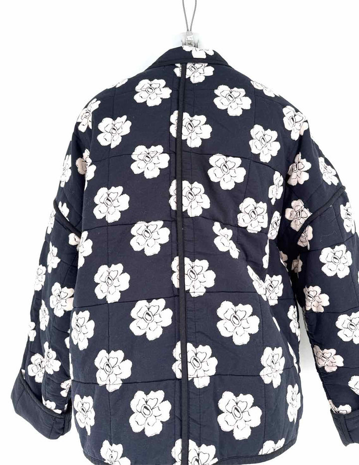 Size L FREE PEOPLE Navy Print Jacket