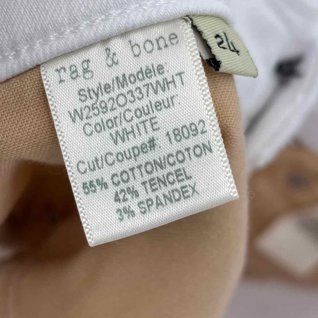 Size 24 RAG & BONE White Pants