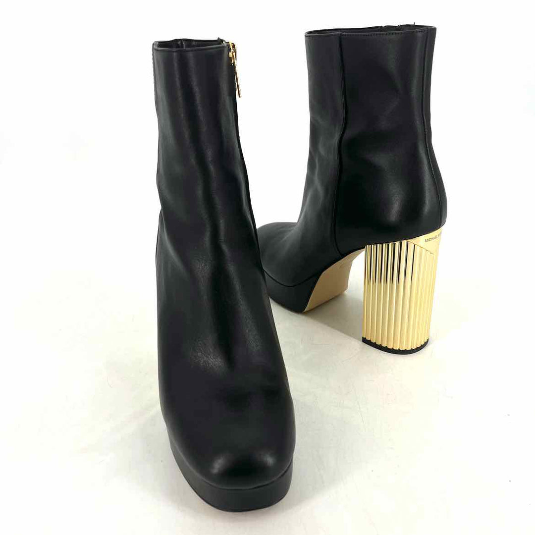 Shoe Size 10 Michael Kors Black Leather Boots