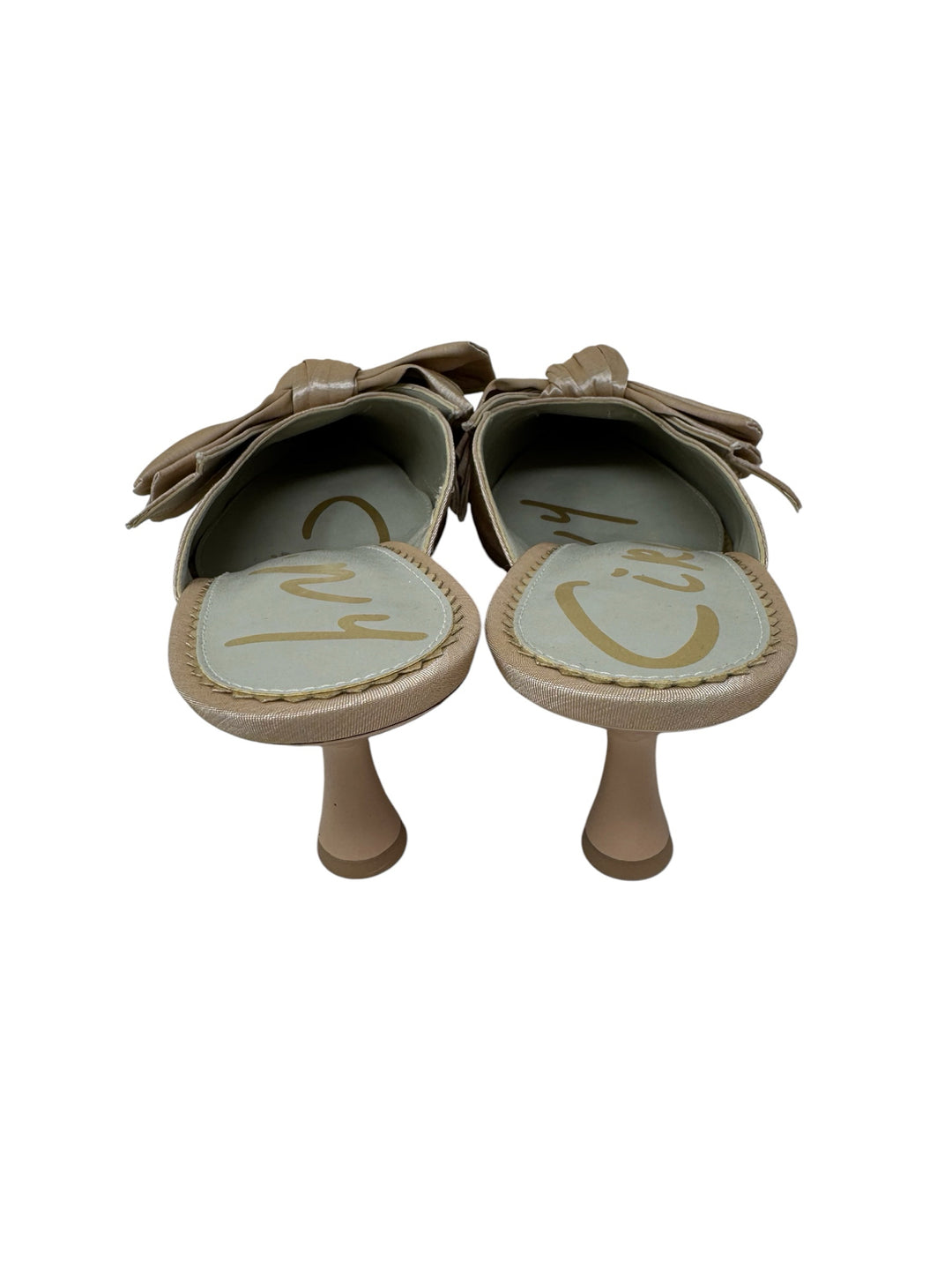 Shoe Size 9.5 Sam Edeleman Beige Sateen Pumps