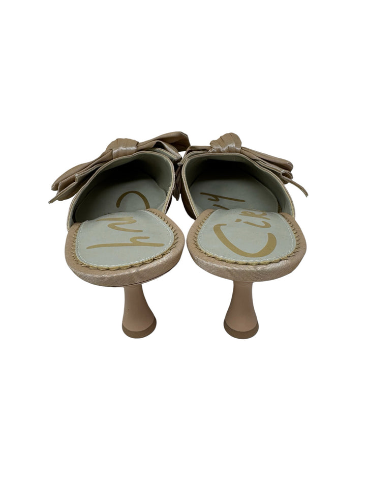 Shoe Size 9.5 Sam Edeleman Beige Sateen Pumps