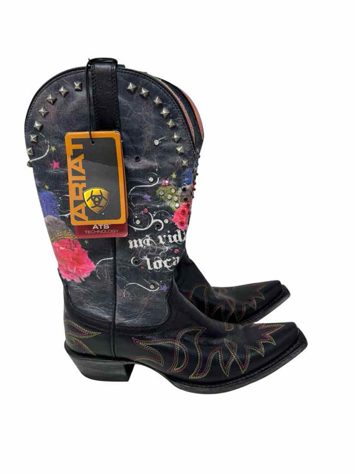 Shoe Size 6.5 Ariat Black Print Boots