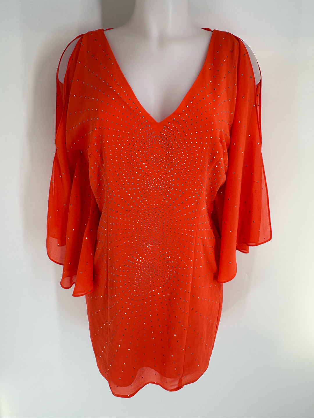 Size M BEBE Orange Dress