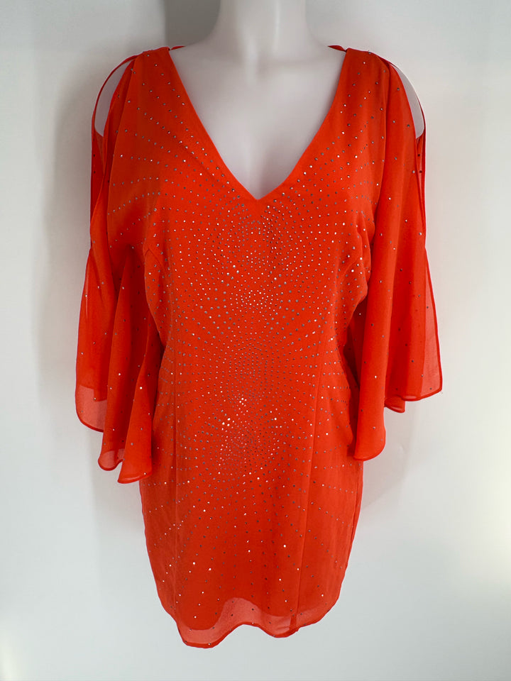 Size M BEBE Orange Dress