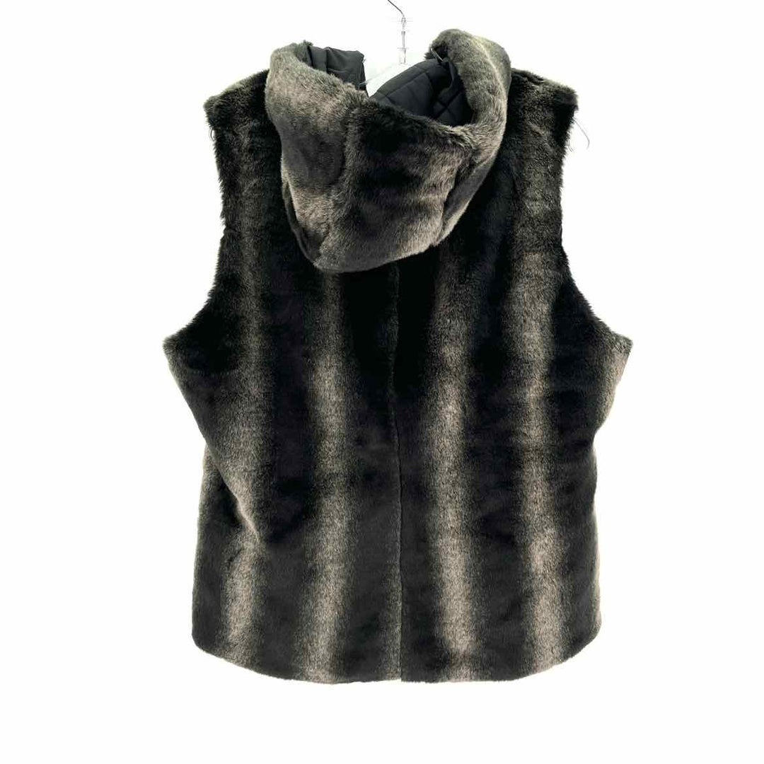 Size XL Black Faux Fur Vest