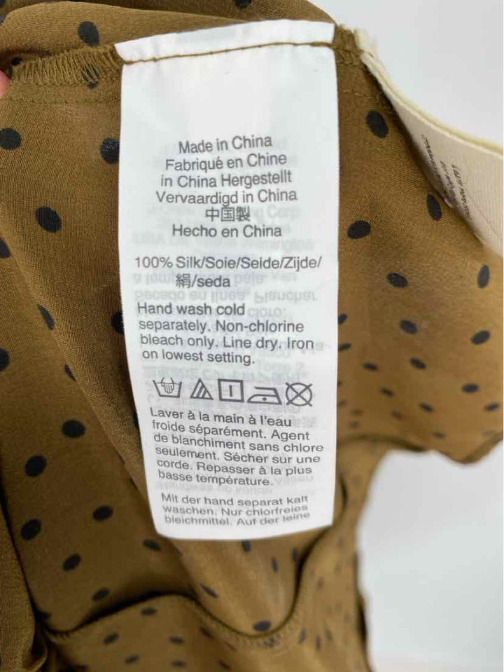 Size 8 MADEWELL Bronze Silk Shirt