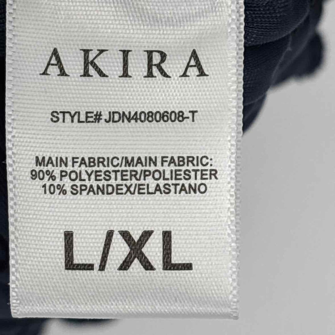 Size L/XL AKIRA Navy Velour Shirt