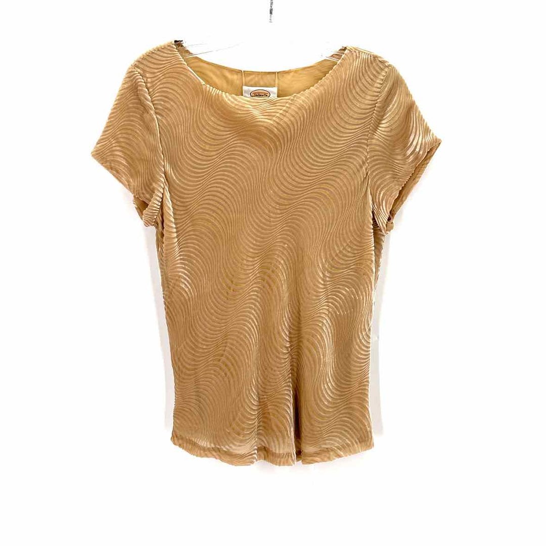 Size 10 Talbots Tan Velour Shirt