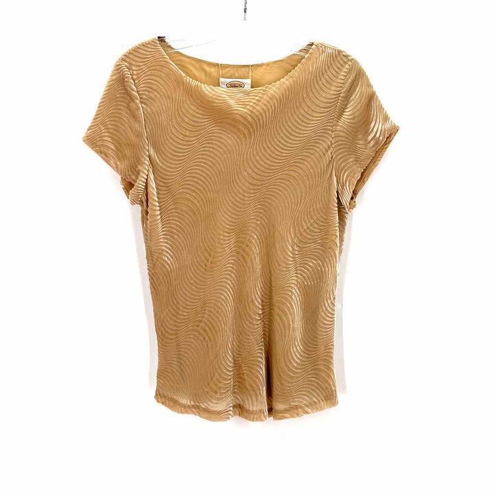 Size 10 Talbots Tan Velour Shirt