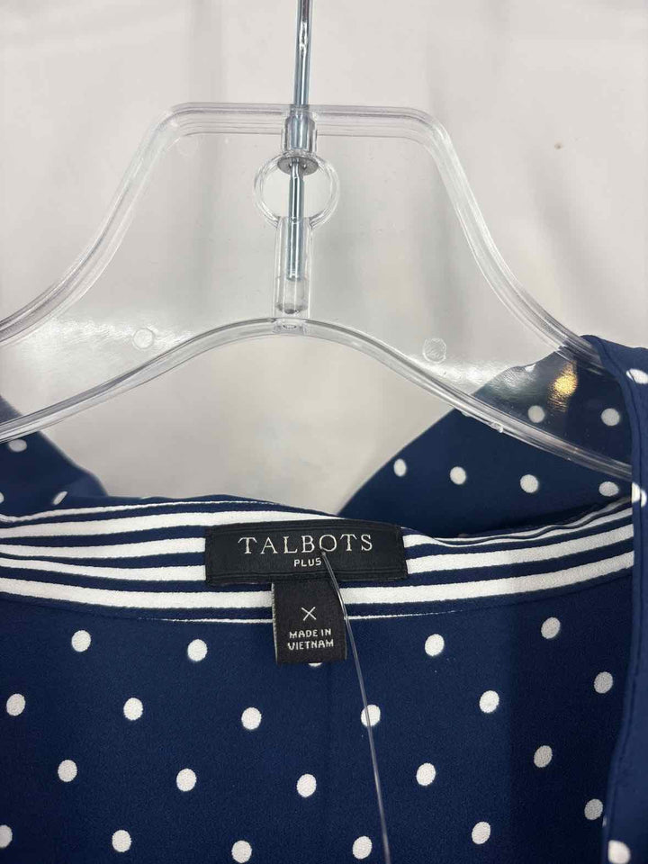 Size X Talbots Navy Print Shirt