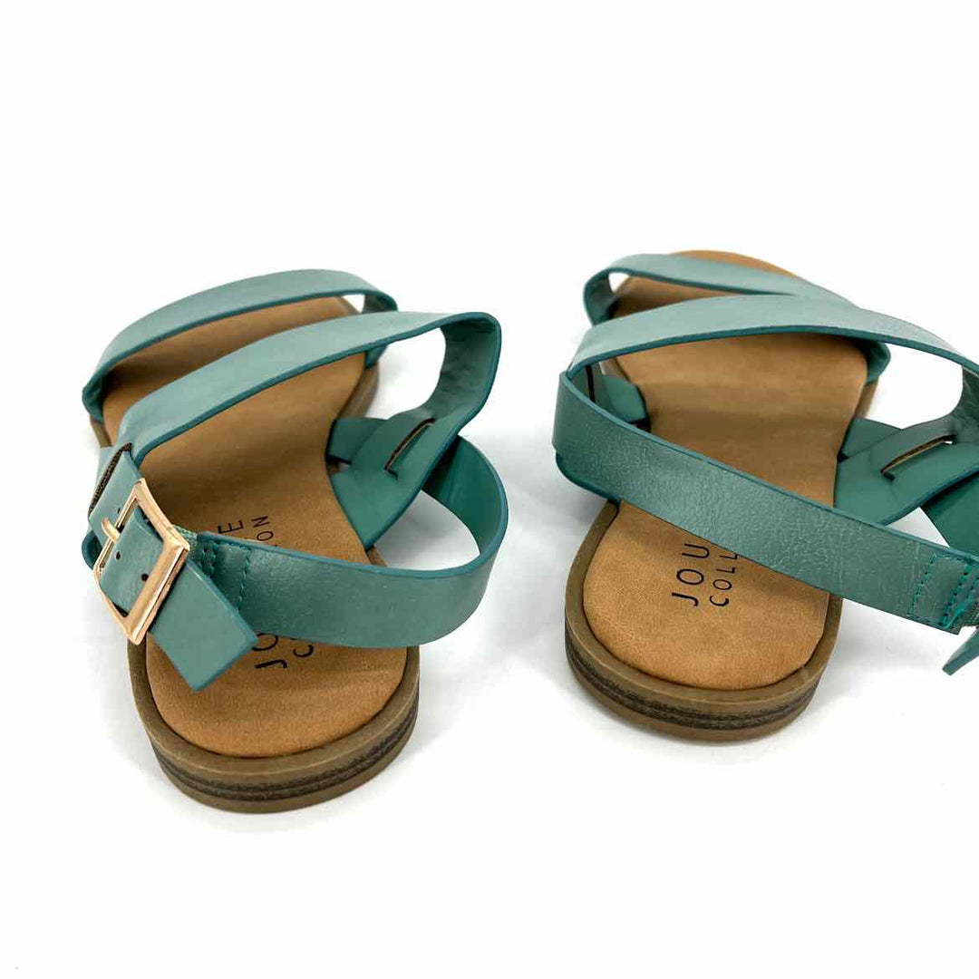 Shoe Size 6 Green Faux Leather Sneakers