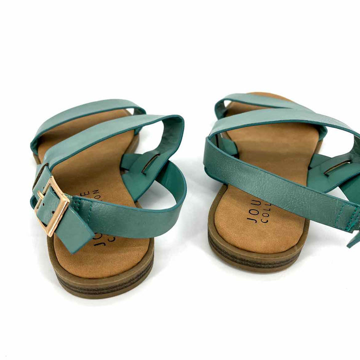 Shoe Size 6 Green Faux Leather Sneakers