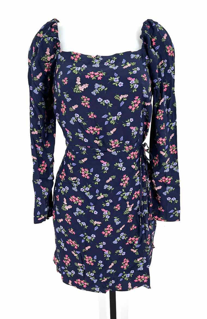 Size 0 LOFT Blue Print Dress