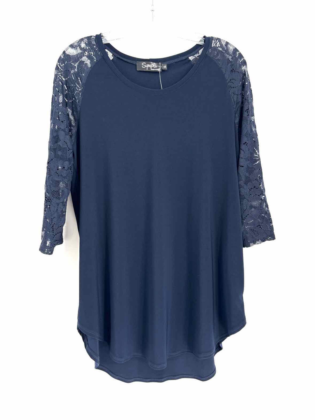 Size 10 SYMPLI Navy Lace Shirt