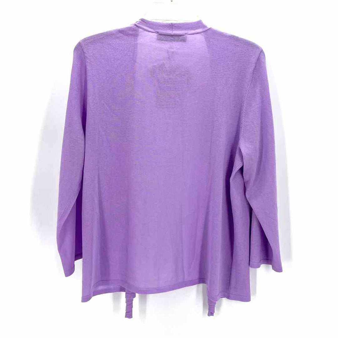 Size L KASPER Lavender Knit Cardigan