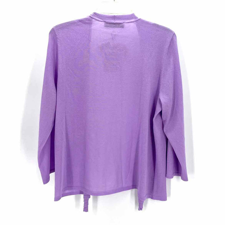 Size L KASPER Lavender Knit Cardigan