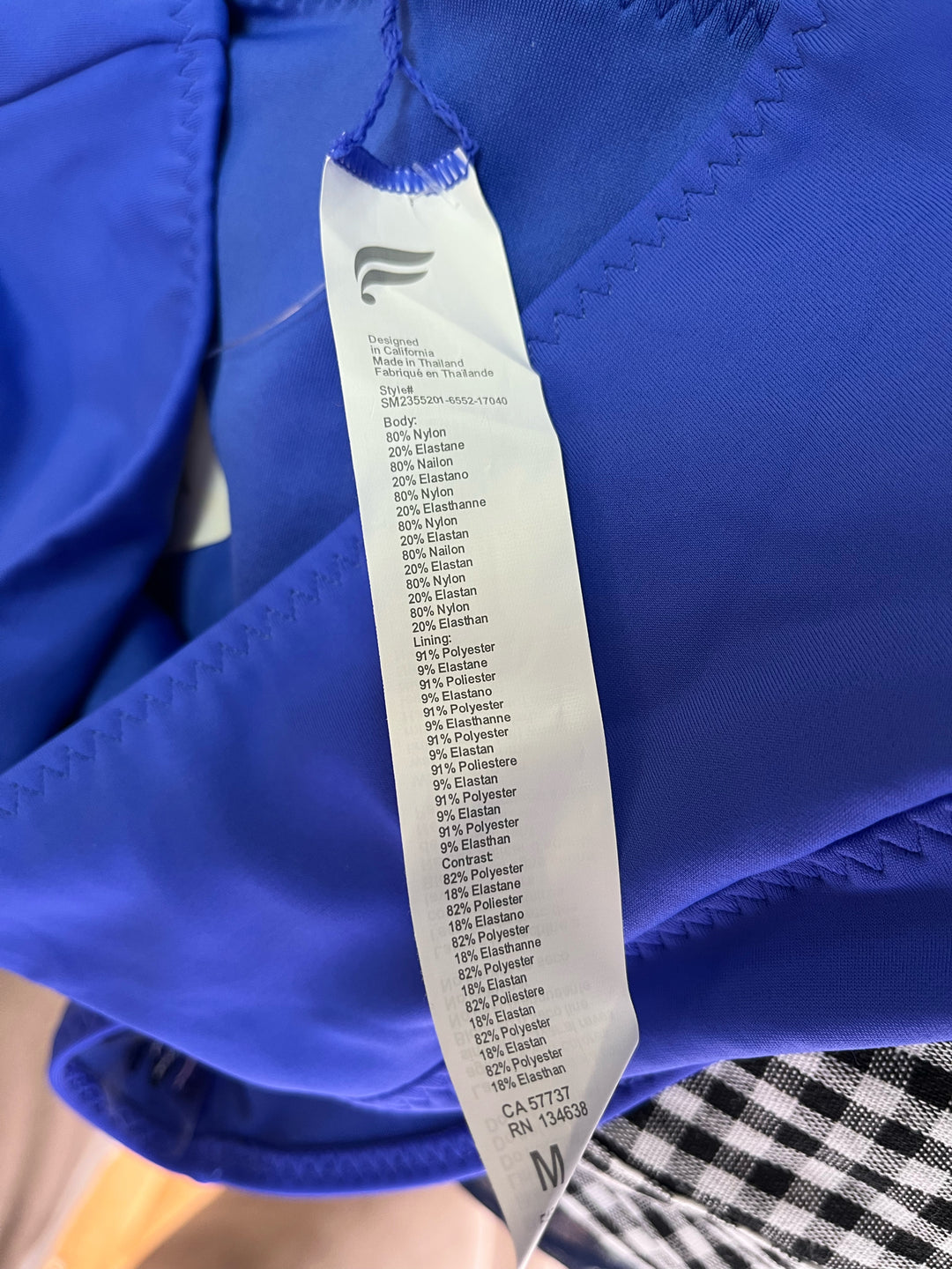 Size M FABLETICS Blue Swimsuit