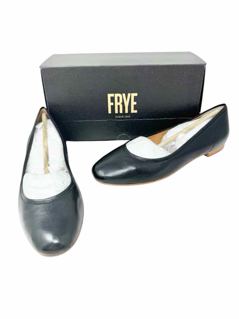 Shoe Size 8 Frye Black Leather Flats