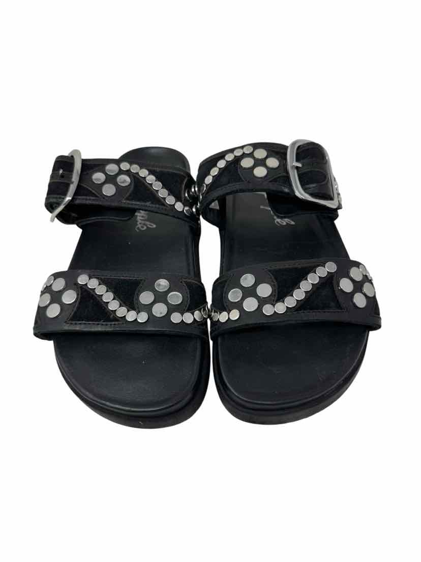 Shoe Size 8 FREE PEOPLE Black Leather Sandals