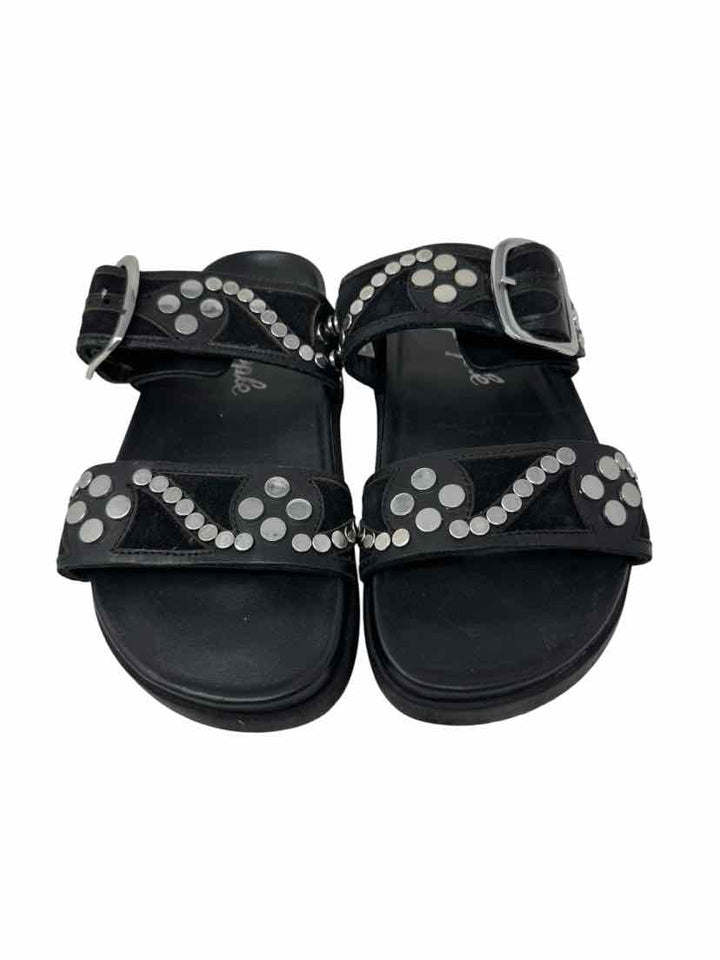 Shoe Size 8 FREE PEOPLE Black Leather Sandals