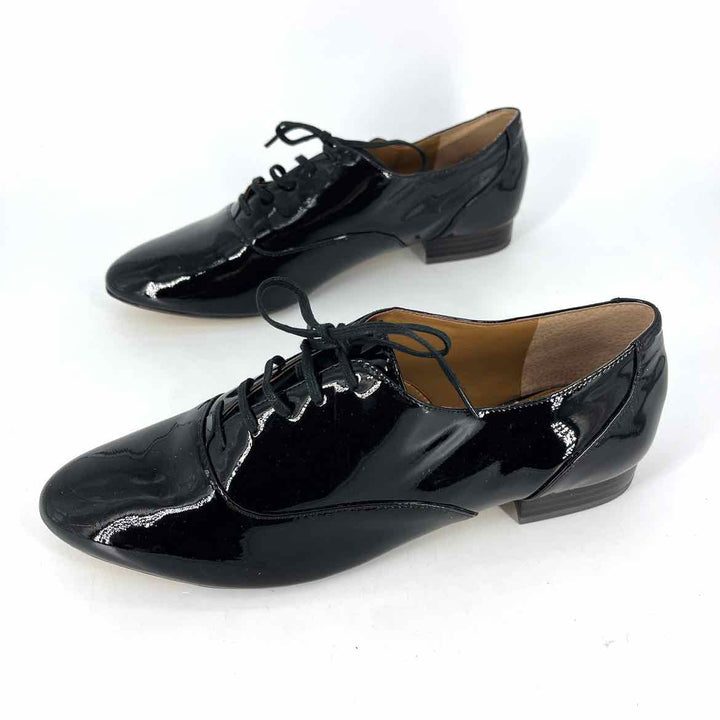 Shoe Size 7.5 Banana Republic Black PATENT Flats