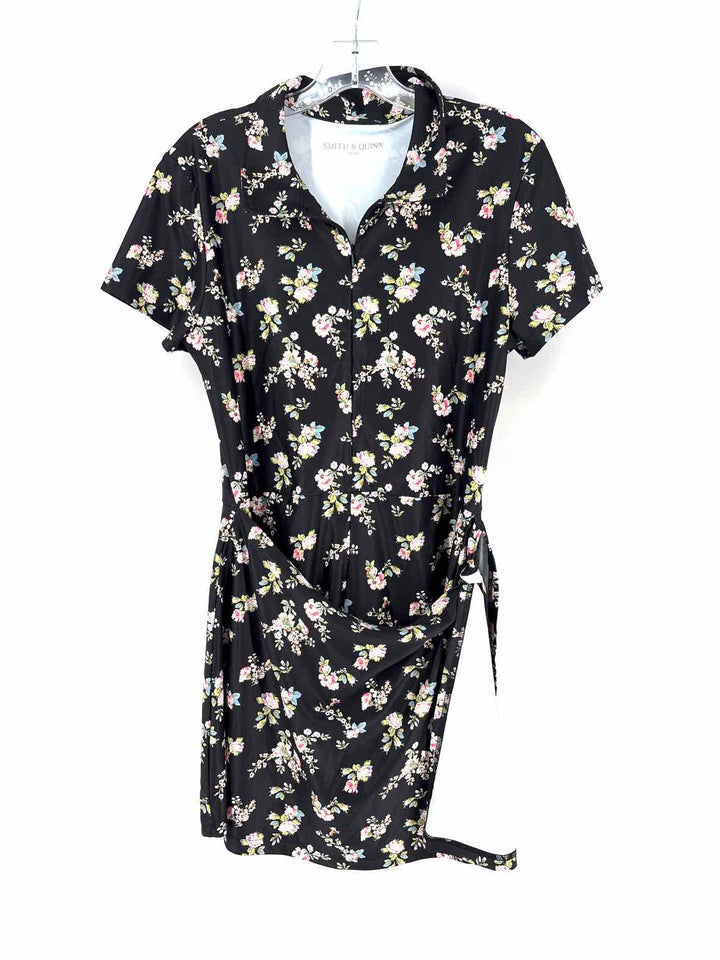 Size L Black Print Dress