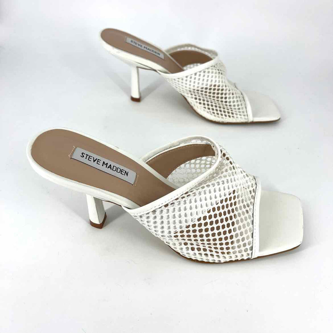 Shoe Size 9.5 Steve Madden White Mesh Sandals