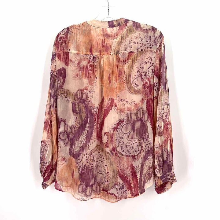 Size 12 Chico's PINK PRINT Shirt