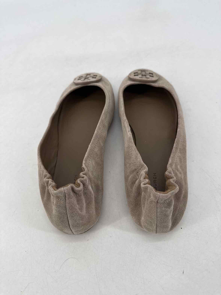 Shoe Size 10 Tory Burch Gray Suede Flats
