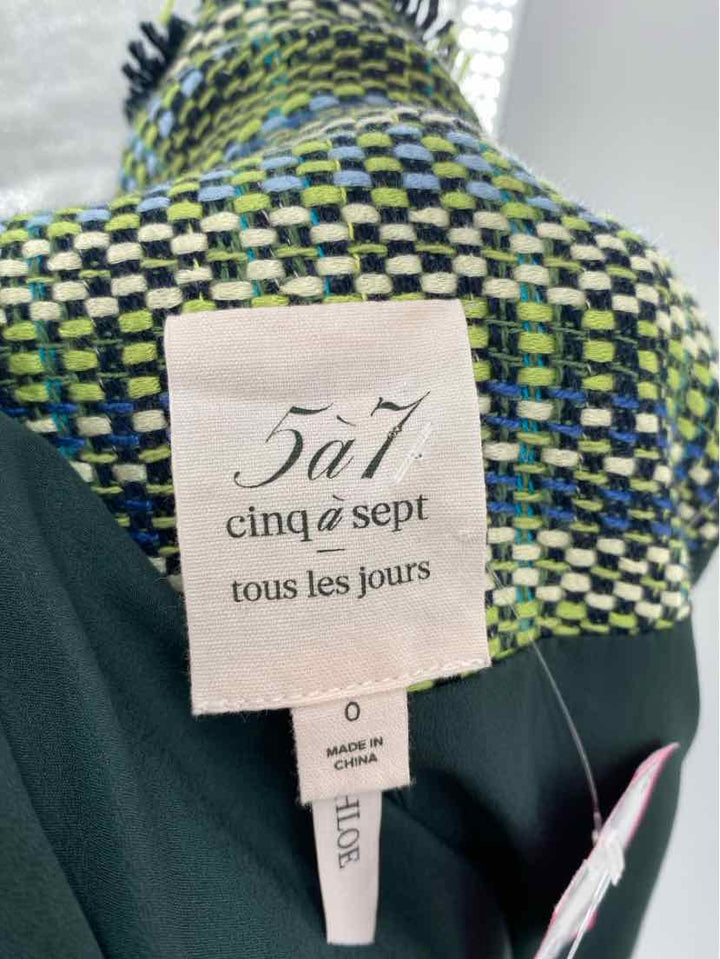 Size 0 CINQ DE SEPT Green Blazer