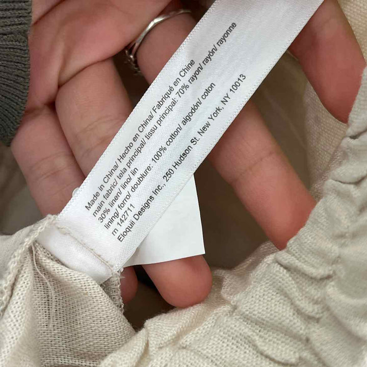 Size 20 ELOQUII Khaki Linen Pants