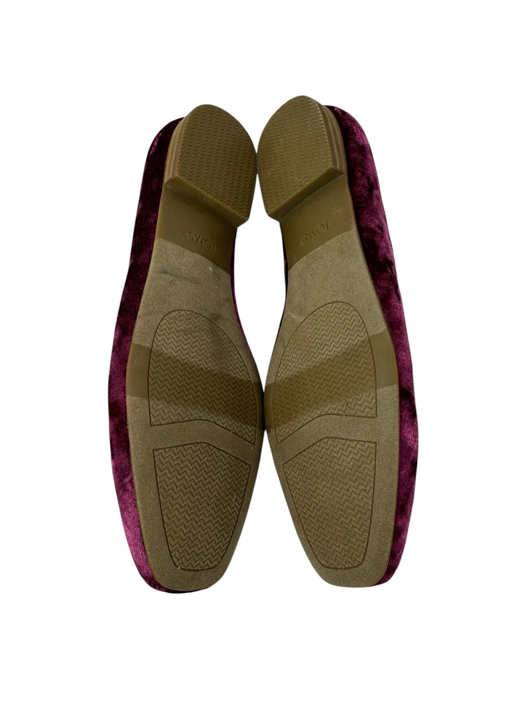Shoe Size 9.5 Toms Purple Velour Flats
