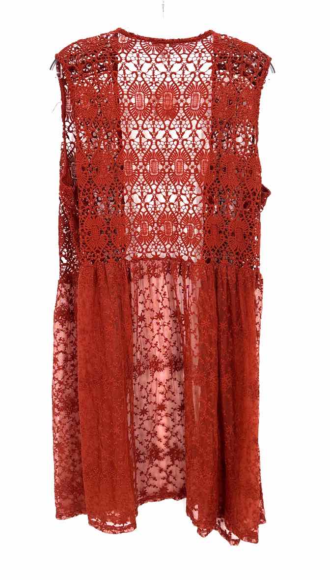 Size 18/20 CATO Rust Lace Vest